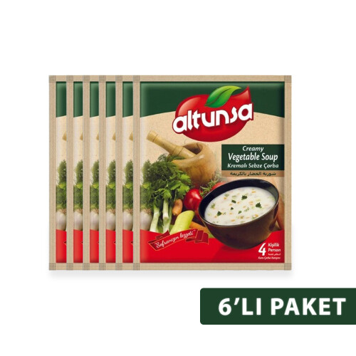 Altunsa Hazır Çorba Kremalı Sebze 6 lı 60 G - Altunsa