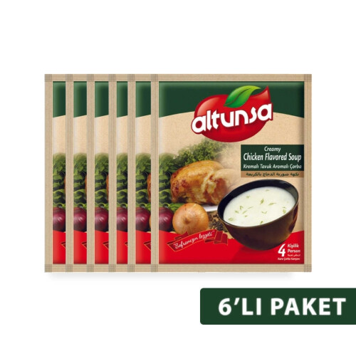 Altunsa Hazır Çorba Kremalı Tavuk 6 lı 60 Gr - Altunsa