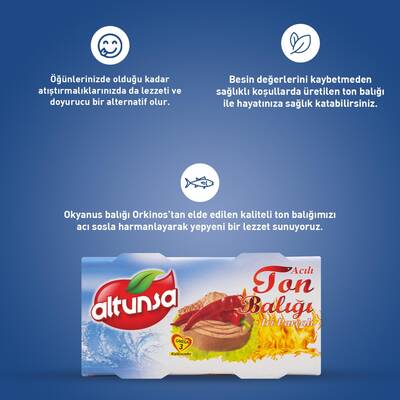 Altunsa Ton Balığı Acılı 2×160 Gr - 3