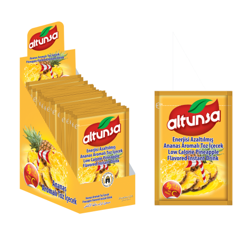 Altunsa Ananas Aromalı Soğuk Toz İçecek 9 gr X 24 Adet - Altunsa