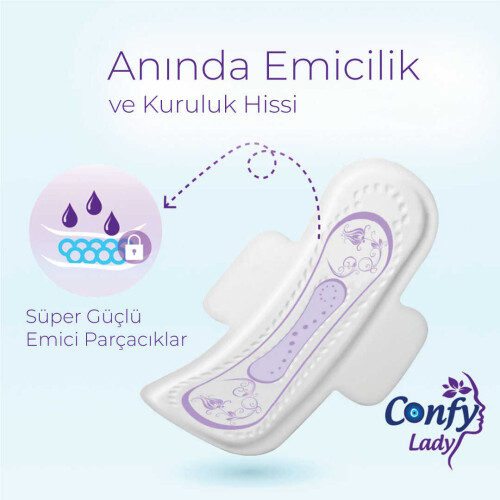 Confy Lady Maxi Hijyenik Ped Avantajlı Fırsat Paketi - 135 Adet - 2