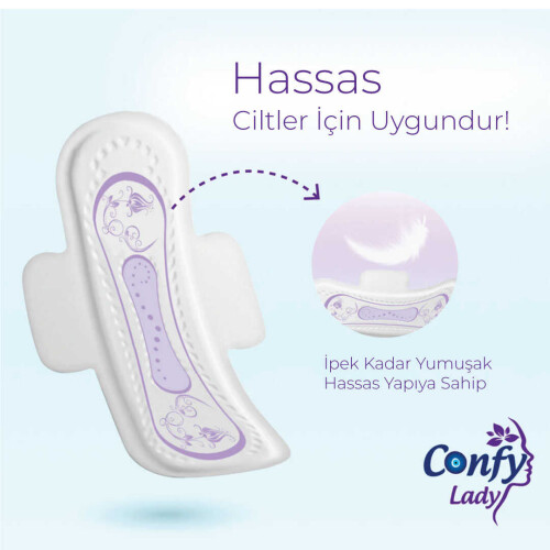 Confy Lady Maxi Hijyenik Ped Avantajlı Fırsat Paketi - 135 Adet - 3