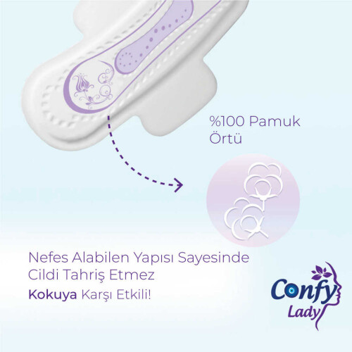 Confy Lady Maxi Hijyenik Ped Avantajlı Fırsat Paketi - 135 Adet - 4