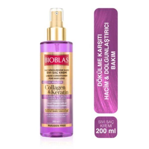 Bioblas Sıvı Saç Kremi Collagen Keratin 200 ml - 1