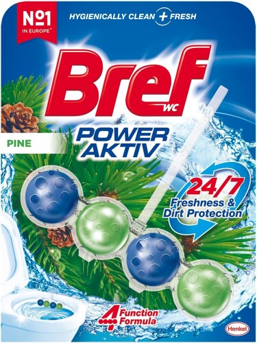 Bref WC Power Aktiv Çam Klozet Temizleme Topları (1 x 1 Adet) 