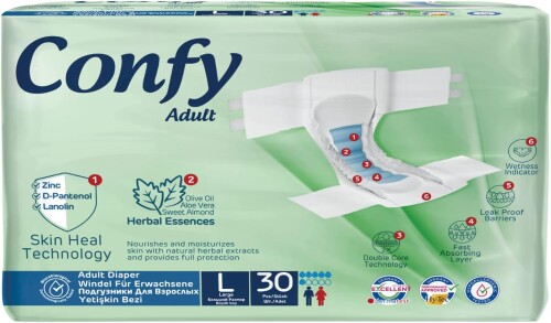 Confy Adult Yetişkin Bez Straight Large Jumbo 30'lu - Confy Adult