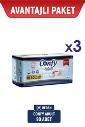 Confy Adult Yetişkin Bezi Medium 30lu x 3 Paket - Confy Adult