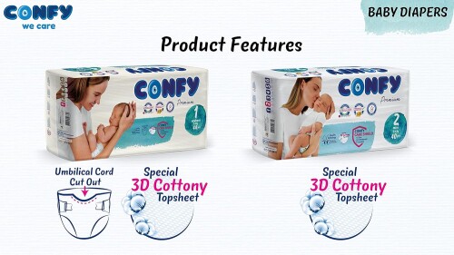 Confy Premium 2 Numara Bebek Bezi Mini 3 - 6 Kg 40 Adet - 3