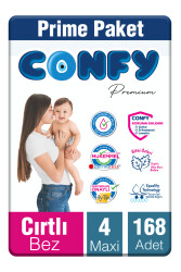 Confy Premium 4 Numara Bebek Bezi Maxi 7 - 14 Kg 168 Adet - 2