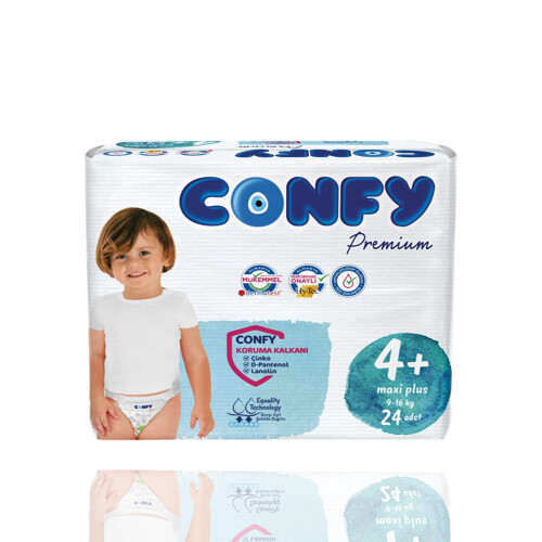 Confy Premium Bebek Bezi 4 Numara Maxi Plus 24 adet - Confy