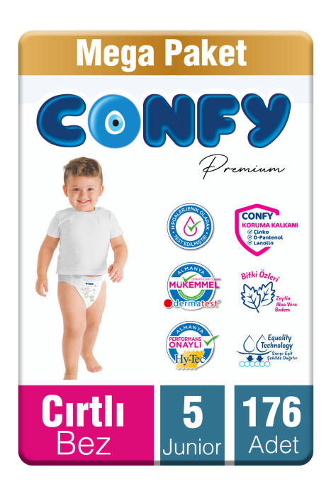 Confy Premium 5 Numara Bebek Bezi Junior 11 - 18 KG 176 Adet - 2