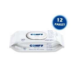 Confy Premium Islak Mendil Soft Care 70 Adet x 12 Paket 840 Yaprak - Confy Islak Mendil