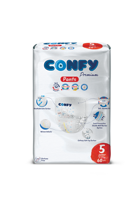 Confy Premium Külot Bebek Bezi 5 Numara Junior 12-17 KG 60 Adet - 2
