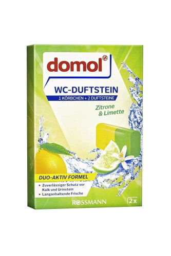 Domol Wc Kokusu - Klozet Blok, Askı Aparatlı Limon 2x40 G 80 G - Domol