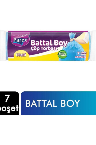 Güçlü Çöp Torbası Battal Boy 7 Adet - Parex