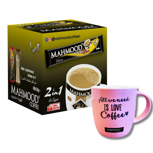 Mahmood Coffee 2'si 1 Arada 48 Adet ve Kupa Bardak - Mahmood Coffee