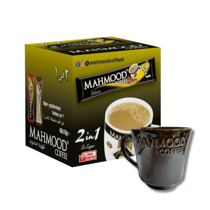 Mahmood Coffee 2'si 1 Arada 48 Adet ve Kupa Bardak - 1