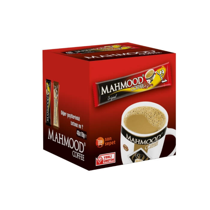 Mahmood Coffee 3ü 1 Arada Hazır Kahve 48 Adet x 18 Gram (1 Koli) - 3