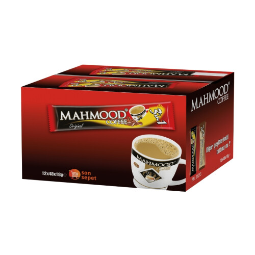 Mahmood Coffee 3ü 1 Arada Hazır Kahve 48 Adet x 18 Gram (1 Koli) 