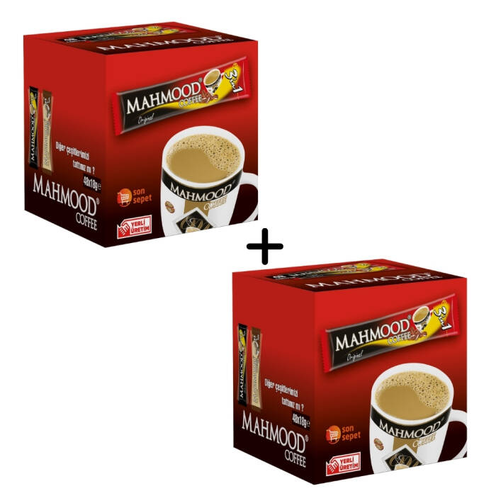 Mahmood Coffee 3'ü 1 Arada Hazır Kahve 48 Adet x 18 Gram 2li set - 1