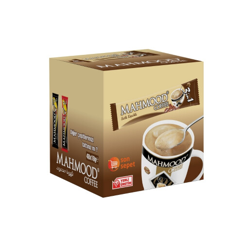 Mahmood Coffee 3ü 1 arada Sütlü Köpüklü 48 adet x 18 Gram (1 Koli) - 3