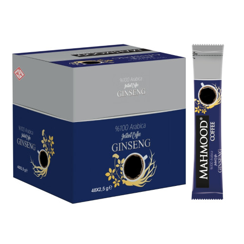 Mahmood Coffee Arabica Ginseng Aromalı Çözünebilir Granül Kahve 2,5g x 48 