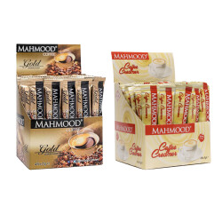 Mahmood Coffee Gold Hazır Granül Kahve 2 gr x 48 adet ve Stick Kahve Kreması 5 gr x 48 adet - Mahmood Coffee