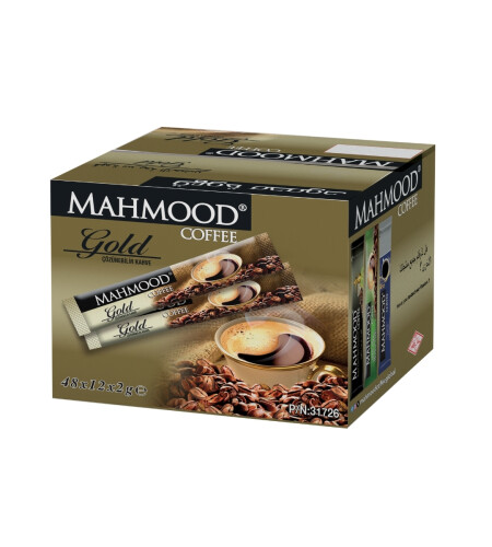 Mahmood Coffee Gold Granül Hazır Kahve 48 Adet X 2 gr (1 KOLİ - 12'Lİ) 