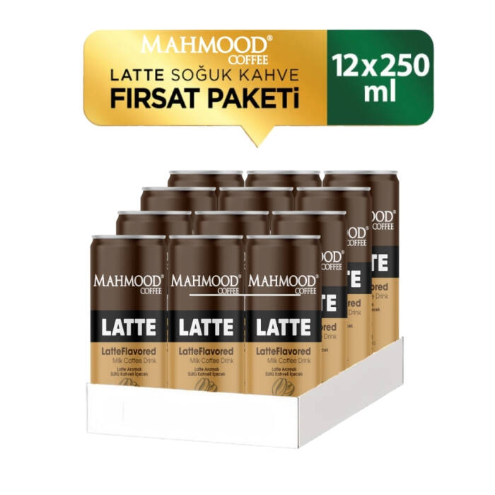 Mahmood Coffee Latte Soğuk Kahve 250 ml X 12 Adet - 2