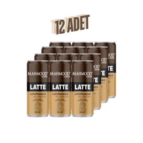 Mahmood Coffee Latte Soğuk Kahve 250 ml X 12 Adet - Mahmood Coffee