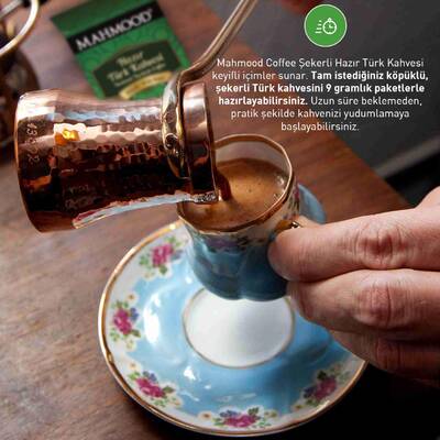 Mahmood Coffee Şekerli Hazır Türk Kahvesi 9 gr x 12 adet - 5