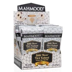 Mahmood Coffee Hazır Türk Kahvesi Sütlü Şekersiz 19 gr x12 adet 