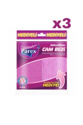 Mikrofiber Cam Bezi Temizlik Bezi 2 li x 3 ADET - Parex