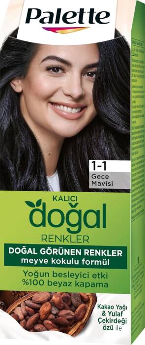 Palette Kalıcı Doğal Renkler 1-1 Mavi Siyah - 1