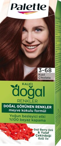 Palette Kalıcı Doğal Renkler 3-68 Kızıl Çikolata Rengi Saç Boyası - Palette