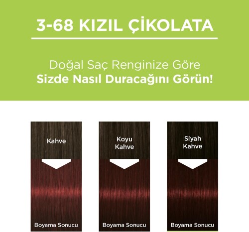 Palette Kalıcı Doğal Renkler 3-68 Kızıl Çikolata Rengi Saç Boyası - 8