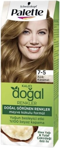 Palette Kalıcı Doğal Renkler 7.5 Açık Karamel Saç Boyası - Palette