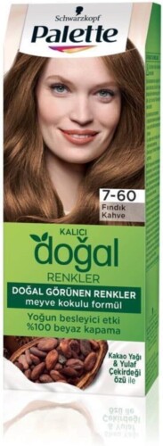 Palette Kalıcı Doğal Renkler Saç Boyası 7-60 Fındık Kahve - Palette