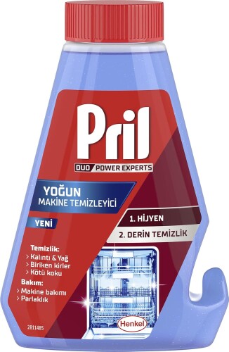 Pril 5 Etkili Yoğun Makina Temizleyici 250 mL - Bulaşık Makineniz İçin Derinlemesine Temizlik ve Hijyen - Pril