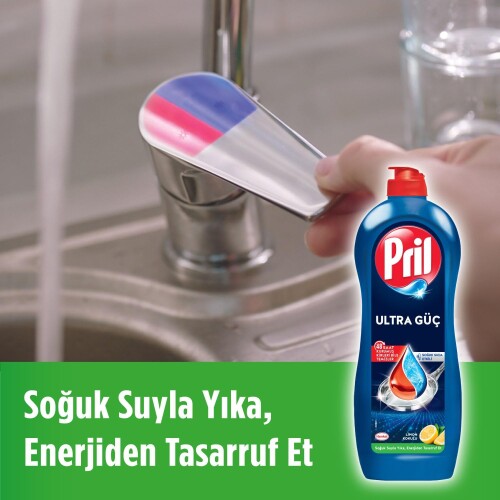 Pril Amasya Elma Kokulu Elde Yıkama Sıvı Bulaşık Deterjanı (1 x 675 g) - 9