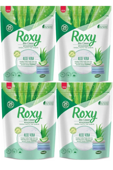 Roxy Bio Clean Doğal Matik Toz Sabun Aloe Vera 800 Gr 4 Adet - Dalan