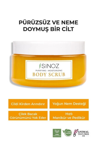 Sinoz Body Scrub Besleyici Arındırıcı Nemlendirici Vücut Peelingi 300 gr - Sinoz