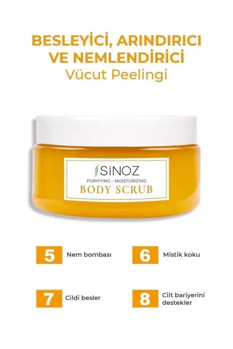 Sinoz Body Scrub Besleyici Arındırıcı Nemlendirici Vücut Peelingi 300 gr - 3