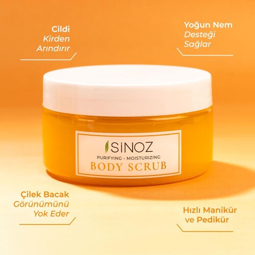 Sinoz Body Scrub Besleyici Arındırıcı Nemlendirici Vücut Peelingi 300 gr - 5