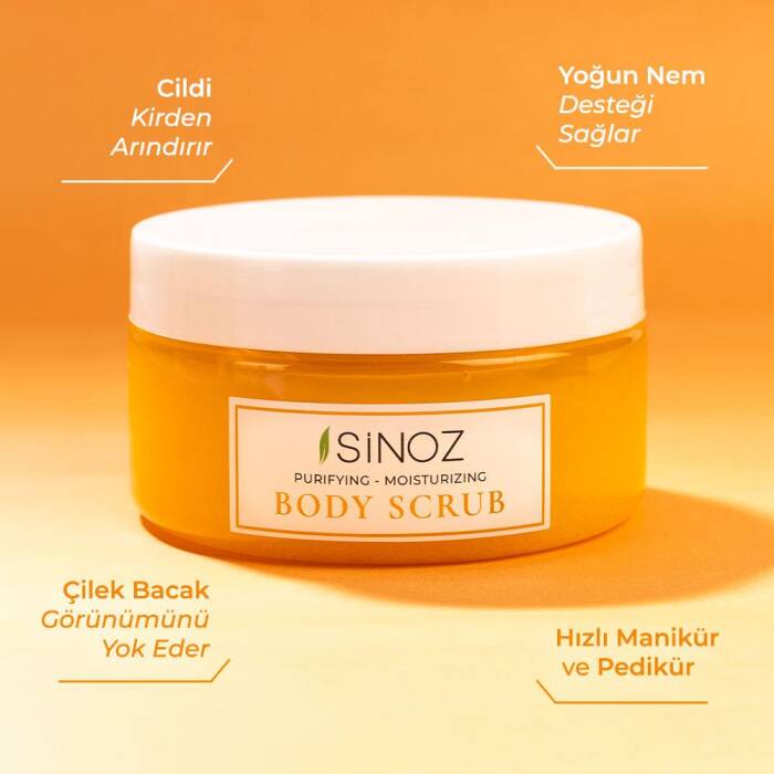 Sinoz Body Scrub Besleyici Arındırıcı Nemlendirici Vücut Peelingi 300 gr - 5