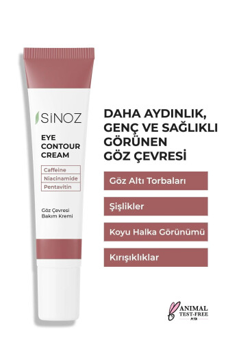 Sinoz Kırışıklık Koyu Halka Oluşumu Karşıtı Nemlendirici Göz Kremi 15 Ml Göz Altı Ve Çevresi Için - Sinoz